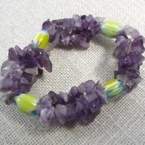 Raw Amethyst Stretch Bracelet